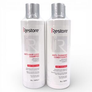 NEW Sealed iRestore Anti-Hair Loss Anti-Thinning Shampoo & Conditioner 8oz